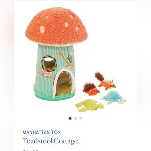 Anthropologie Orange and Blue Toadstool Cottage